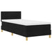 Pat cu arcuri cu saltea cu headboard Negru 80 x 200 cm țesătură - WALTI WALTI
