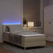 Pat cu arc LED cu benzi LED Crem 90 x 190 cm țesătură - WALTI WALTI