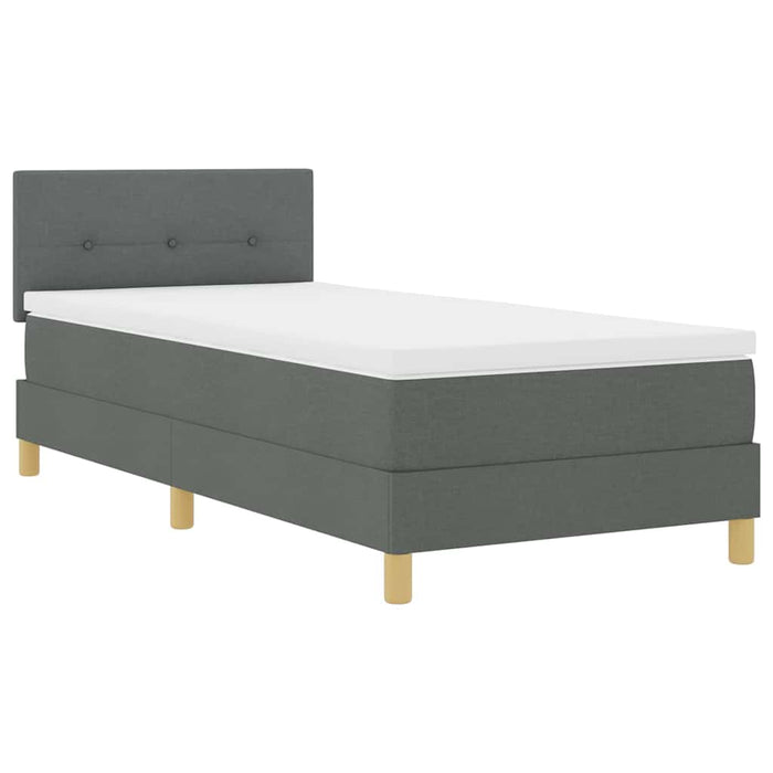 Pat cu arc LED cu pernă Gri închis 100 x 200 cm țesătură WALTI