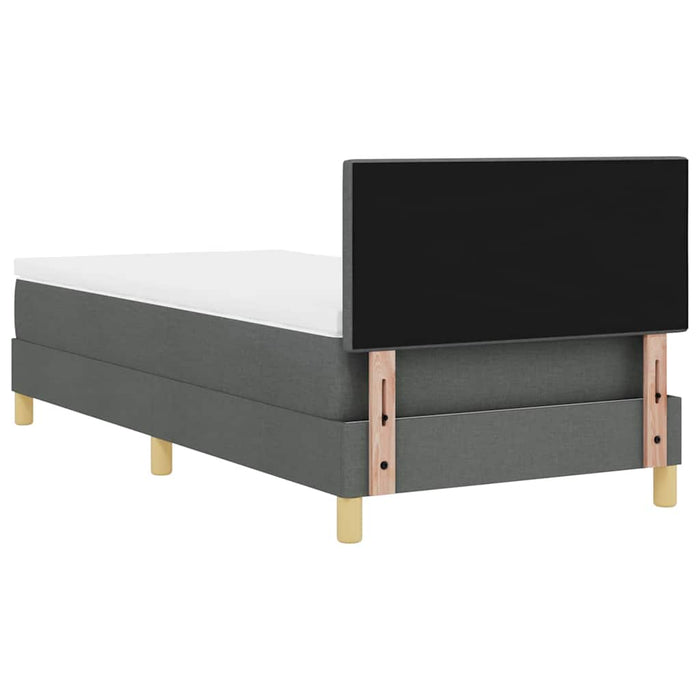 Pat cu arc LED cu pernă Gri închis 100 x 200 cm țesătură WALTI