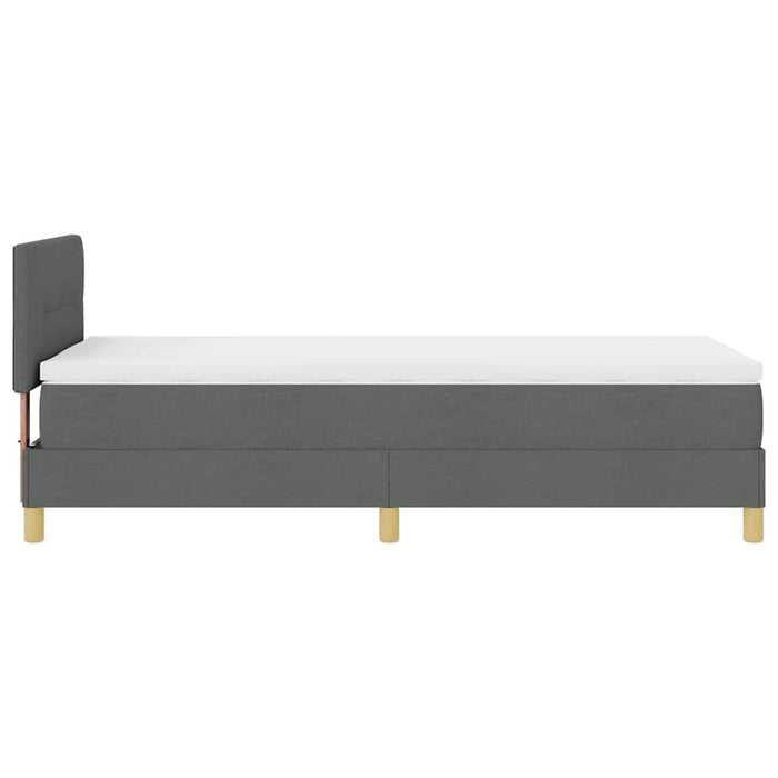 Pat cu arc LED cu pernă Gri închis 100 x 200 cm țesătură WALTI