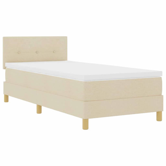 Pat cu arc LED cu benzi LED Crem 100 x 200 cm țesătură WALTI