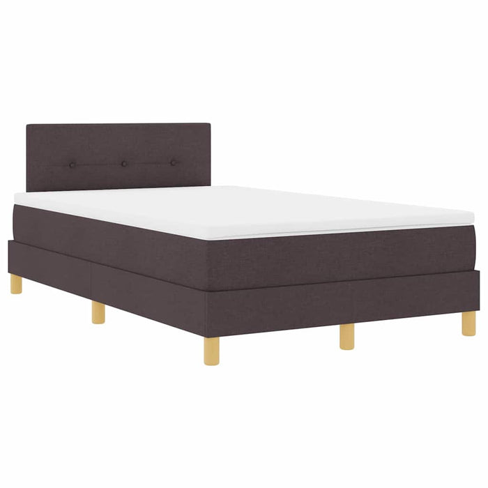Pat cu arcuri cu saltea Maro închis 120 x 190 cm țesătură - WALTI WALTI