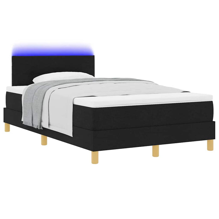Pat cu arc LED cu saltea cu led Negru 120 x 200 cm țesătură - WALTI WALTI