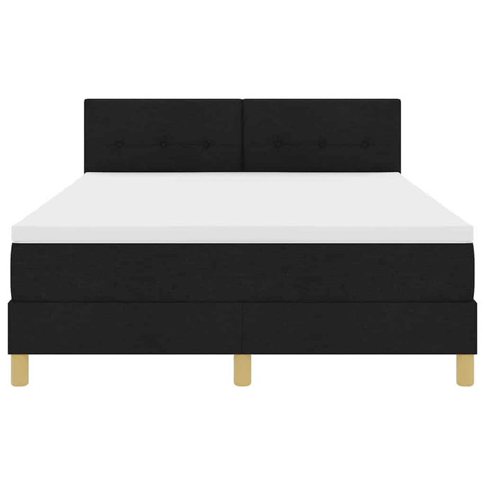 Pat cu arc LED cu benzi LED Negru 140 x 190 cm țesătură - WALTI WALTI