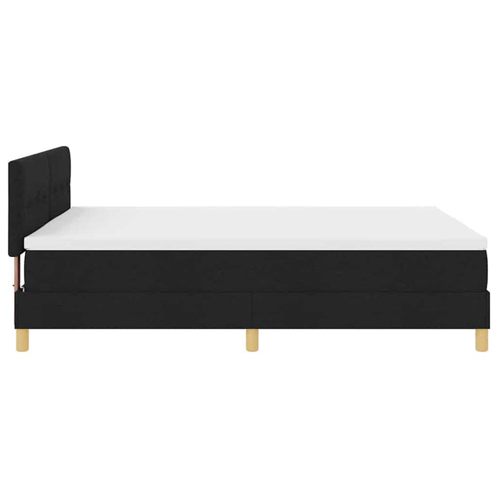 Pat cu arc LED cu benzi LED Negru 140 x 190 cm țesătură - WALTI WALTI