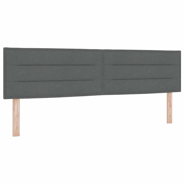 Pat cu arc LED cu benzi LED Gri închis 180 x 200 cm țesătură WALTI