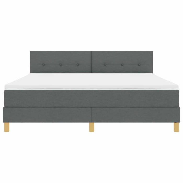 Pat cu arc LED cu benzi LED Gri închis 180 x 200 cm țesătură WALTI