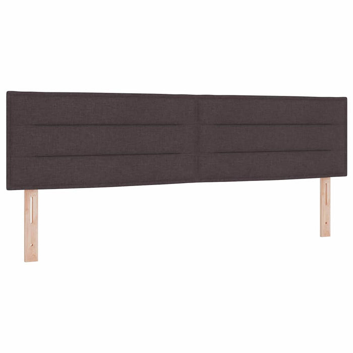 Pat cu arc LED cu saltea Maro închis 180 x 200 cm țesătură - WALTI WALTI