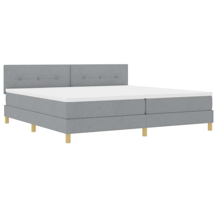 Pat cu arc LED cu benzi LED Gri deschis 200 x 200 cm țesătură WALTI