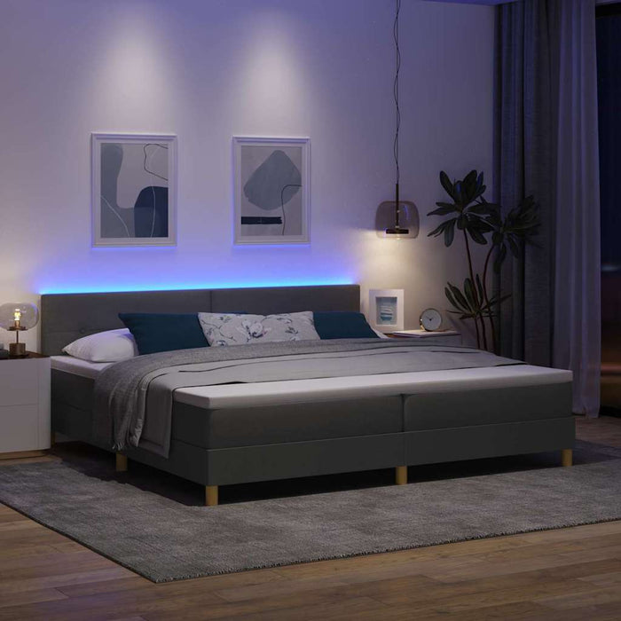 Pat cu arc LED cu benzi LED Gri închis 200 x 200 cm țesătură - WALTI WALTI