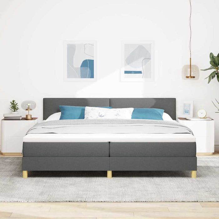 Pat cu arc LED cu benzi LED Gri închis 200 x 200 cm țesătură - WALTI WALTI