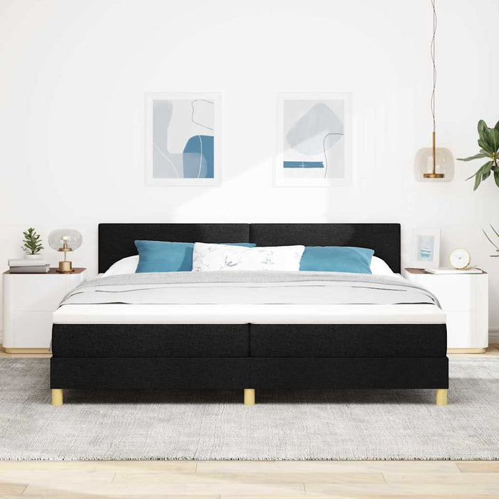 Pat cu arc LED cu benzi LED Negru 200 x 200 cm țesătură - WALTI WALTI