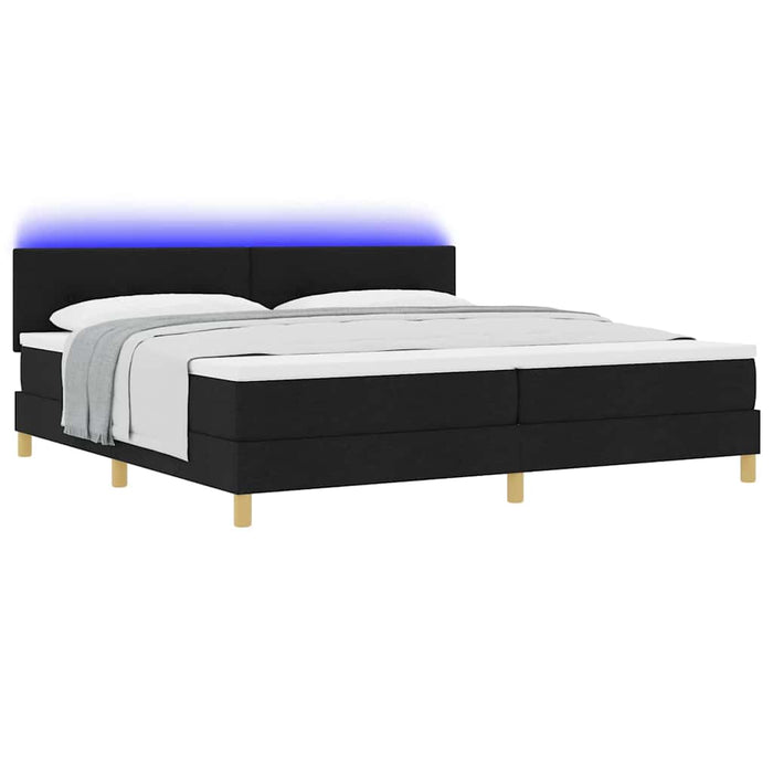 Pat cu arc LED cu benzi LED Negru 200 x 200 cm țesătură - WALTI WALTI