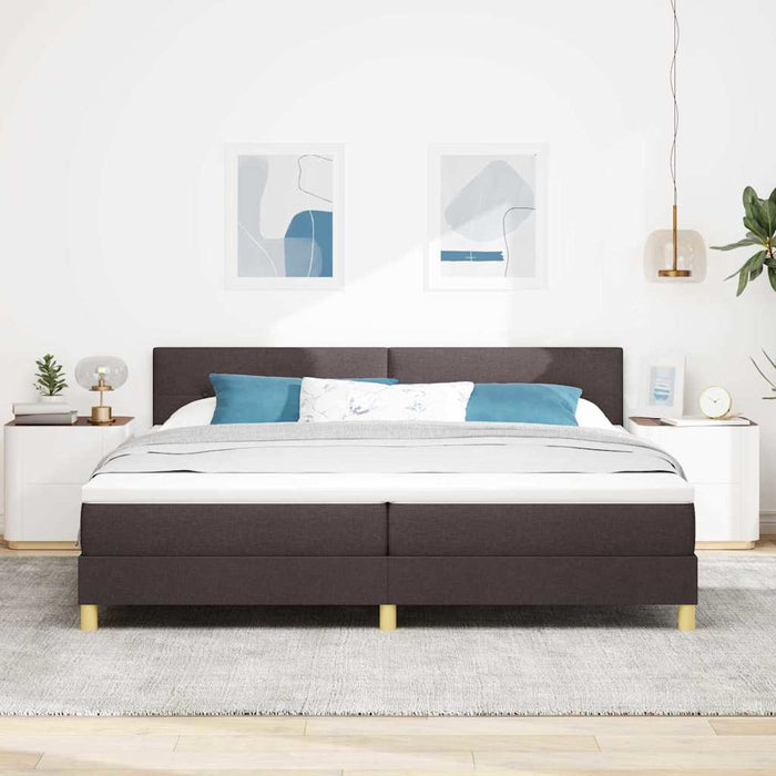 Pat cu arc LED cu benzi LED Maro închis 200 x 200 cm țesătură - WALTI WALTI