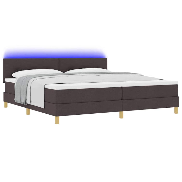 Pat cu arc LED cu benzi LED Maro închis 200 x 200 cm țesătură - WALTI WALTI