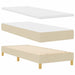 Pat cu arcuri cu saltea cu headboard Crem 80 x 200 cm țesătură - WALTI WALTI