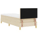Pat cu arcuri cu saltea cu headboard Crem 80 x 200 cm țesătură - WALTI WALTI