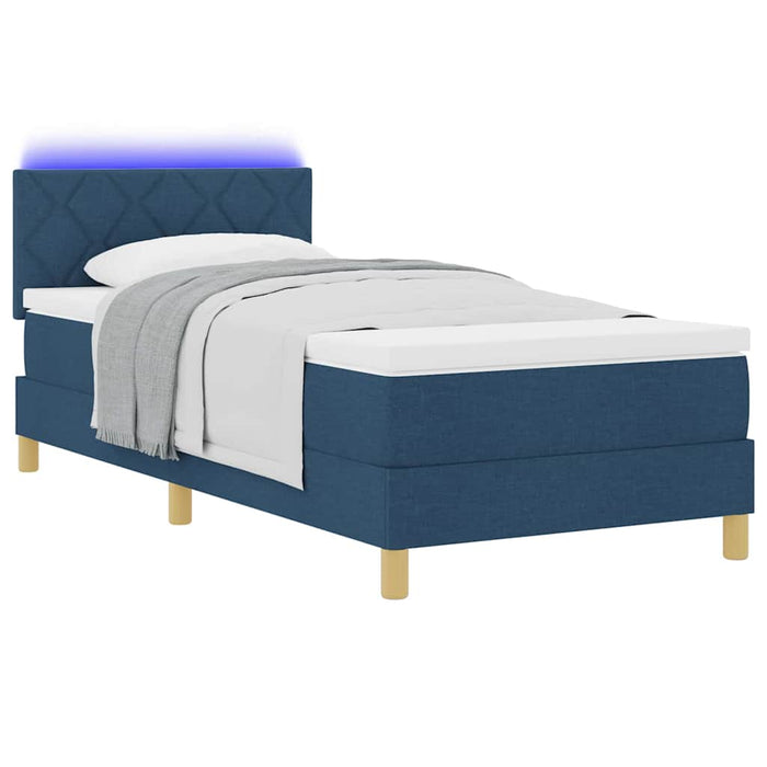 Pat cu arc LED cu saltea cu led albastru 90 x 200 cm țesătură - WALTI WALTI