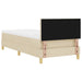 Pat cu arcuri cu saltea cu headboard Crem 100 x 200 cm țesătură - WALTI WALTI