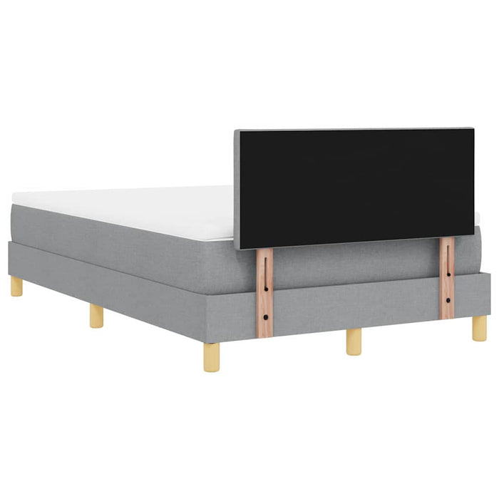 Pat cu arc LED cu benzi LED Gri deschis 120 x 190 cm țesătură WALTI