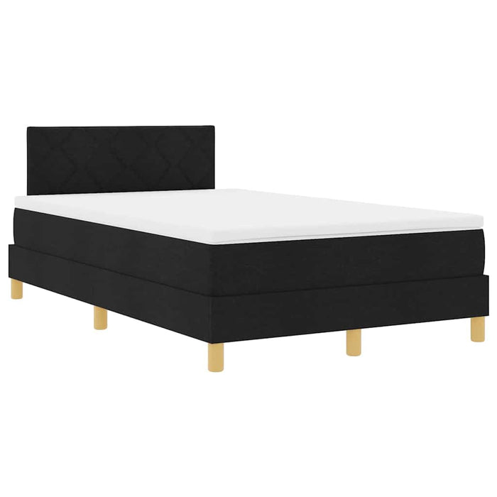 Pat cu arc LED cu saltea cu led Negru 120 x 190 cm țesătură - WALTI WALTI