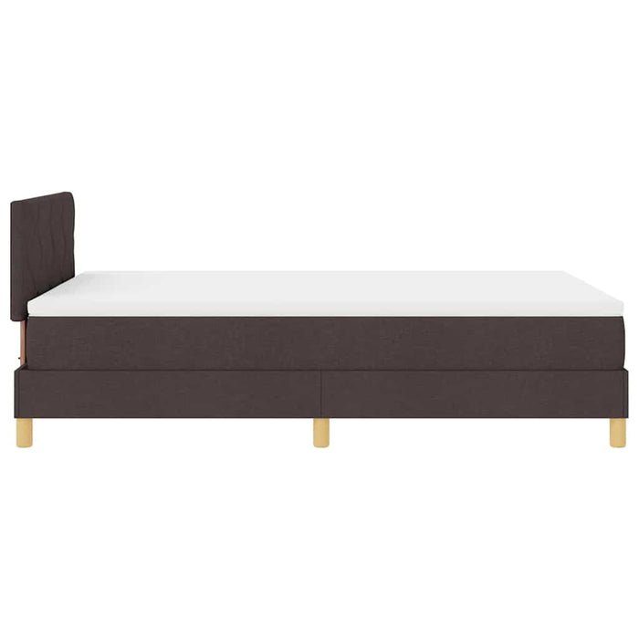 Pat cu arcuri cu saltea Maro închis 120 x 190 cm țesătură - WALTI WALTI