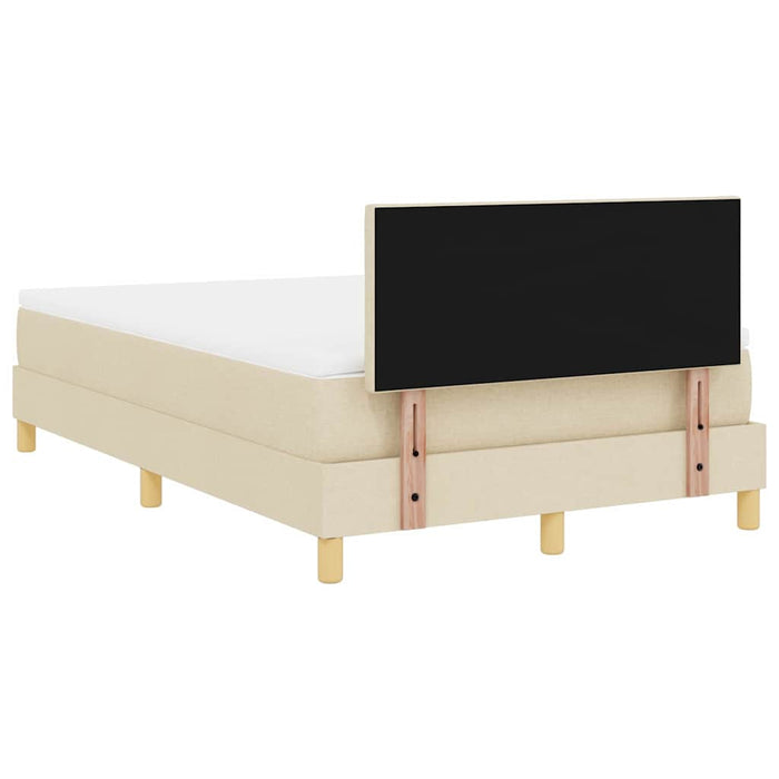 Pat cu arc LED cu pernă cu benzi LED Crem 120 x 190 cm țesătură - WALTI WALTI