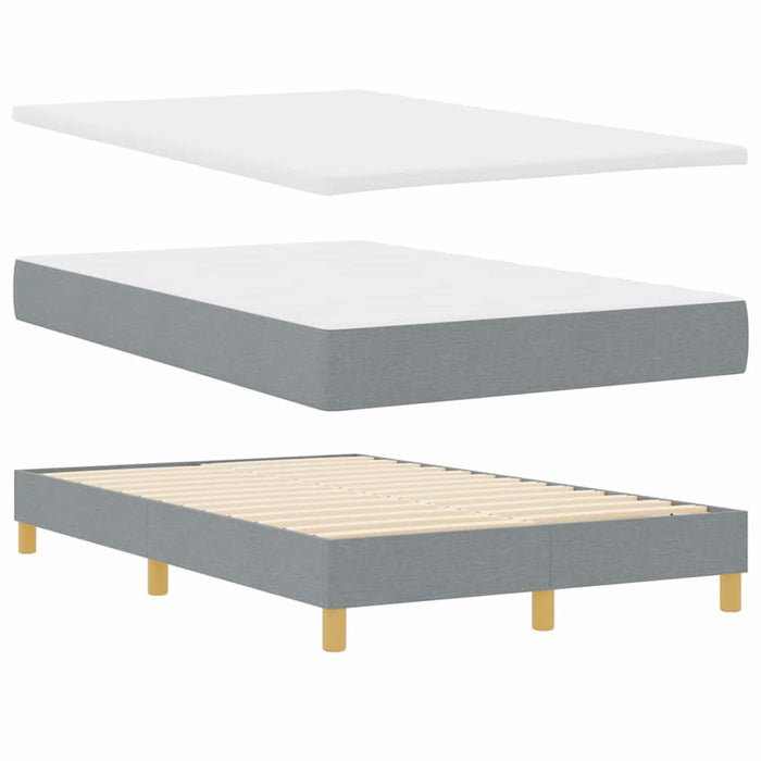 Pat cu arc LED cu pernă Gri deschis 120 x 200 cm țesătură WALTI