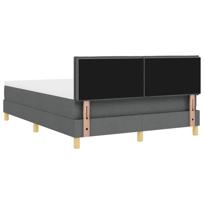 Pat cu arc LED cu benzi LED Gri închis 140 x 190 cm țesătură WALTI