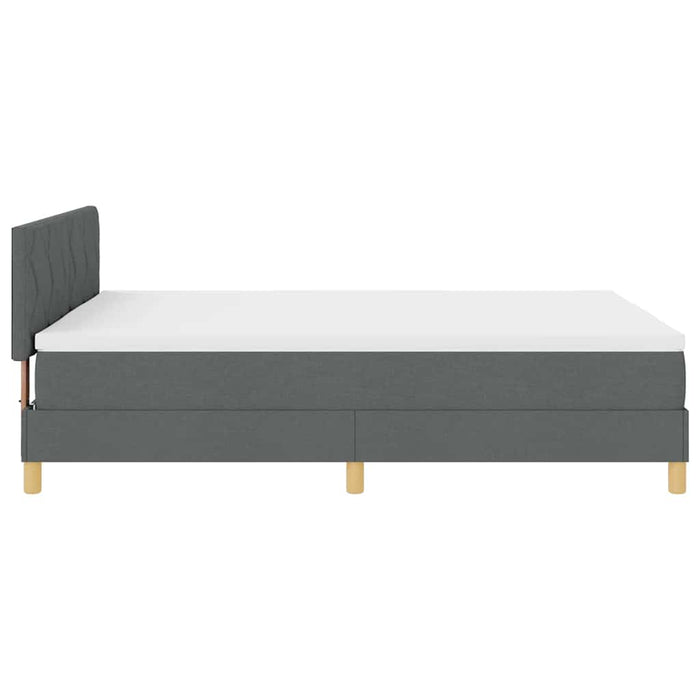 Pat cu arc LED cu benzi LED Gri închis 140 x 190 cm țesătură WALTI