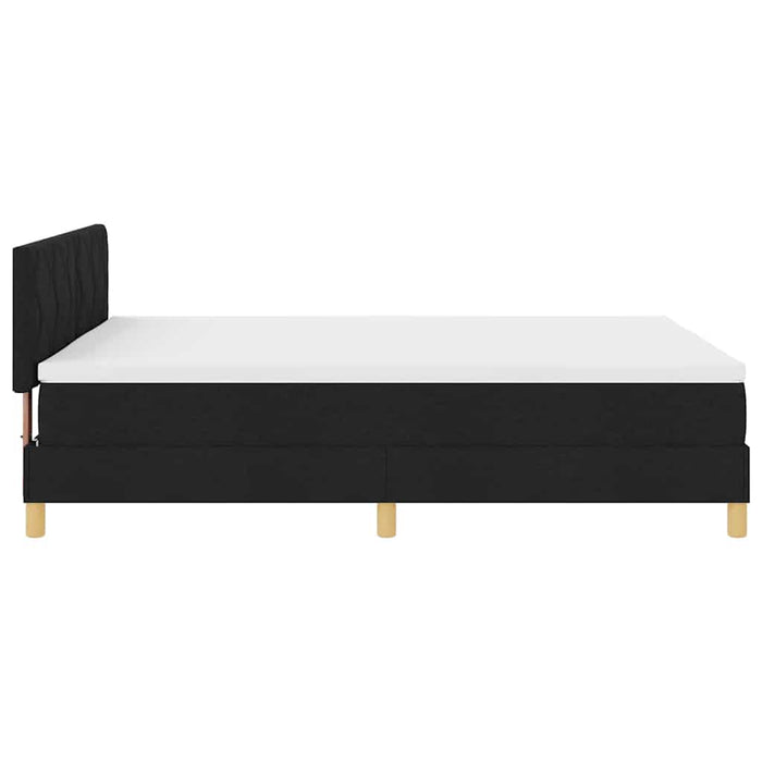 Pat cu arc LED cu benzi LED Negru 140 x 200 cm țesătură WALTI