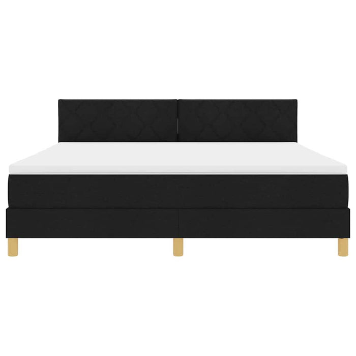 Pat cu arc LED cu benzi LED Negru 180 x 200 cm țesătură WALTI