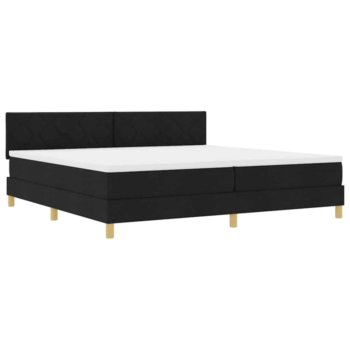 Pat cu arc LED cu saltea cu led Negru 200 x 200 cm țesătură - WALTI WALTI