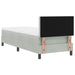 Pat cu arc LED cu saltea cu led Gri deschis 80 x 200 cm Catifea - WALTI WALTI