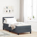Pat cu arcuri cu headboard Gri închis 80 x 200 cm Catifea - WALTI WALTI