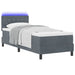 Pat cu arcuri cu headboard Gri închis 80 x 200 cm Catifea - WALTI WALTI