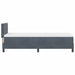 Pat cu arcuri cu headboard Gri închis 80 x 200 cm Catifea - WALTI WALTI