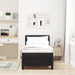Pat cu arcuri cu saltea cu headboard Negru 80 x 200 cm Catifea - WALTI WALTI