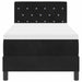Pat cu arcuri cu saltea cu headboard Negru 80 x 200 cm Catifea - WALTI WALTI