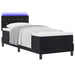 Pat cu arcuri cu saltea cu headboard Negru 80 x 200 cm Catifea - WALTI WALTI