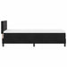 Pat cu arcuri cu saltea cu headboard Negru 80 x 200 cm Catifea - WALTI WALTI