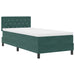 Pat cu arcuri cu headboard Verde închis 90 x 190 cm Catifea - WALTI WALTI