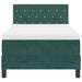 Pat cu arcuri cu headboard Verde închis 90 x 190 cm Catifea - WALTI WALTI