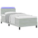 Pat cu arcuri cu headboard Gri deschis 90 x 200 cm Catifea - WALTI WALTI