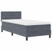 Pat cu arcuri cu headboard Gri închis 90 x 200 cm Catifea - WALTI WALTI