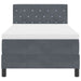 Pat cu arcuri cu headboard Gri închis 90 x 200 cm Catifea - WALTI WALTI