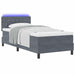 Pat cu arcuri cu headboard Gri închis 90 x 200 cm Catifea - WALTI WALTI