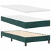 Pat cu arcuri cu headboard Verde închis 90 x 200 cm Catifea - WALTI WALTI