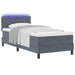 Pat cu arcuri cu headboard Gri închis 100 x 200 cm Catifea - WALTI WALTI